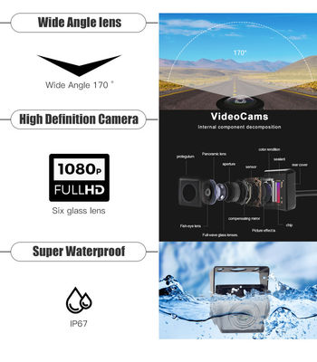 Fleet trucks αδιάβροχη κάμερα AHD 12V 24V 360 μοιρών για το αυτοκίνητο