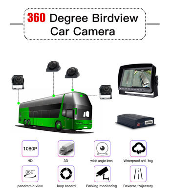1080P AHD 360 μοίρες Πανοραμική αντίστροφη κάμερα Σύστημα προβολής πτηνών, Αδιάβροχη καταγραφή DVR αυτοκινήτου, Βοήθεια στάθμευσης για φορτηγά Hyundai, λεωφορεία και RV