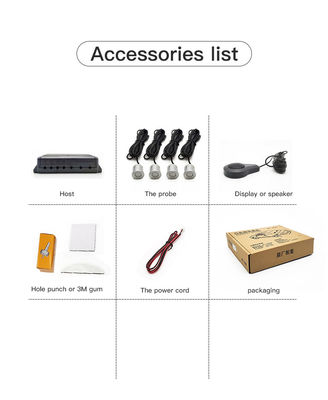 Ραντάρ στάθμευσης ασφαλείας 4 Probes Αισθητήρας τυφλού σημείου αυτοκινήτου τύπου Buzzer