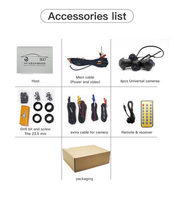 All-In-One 360° Vehicle Camera Kit for Small Cars with 7-Inch Monitor and Waterproof Features