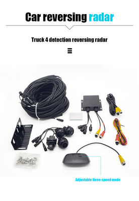 Σύστημα τυφλού σημείου 24V Universal Heavy-Duty Truck, κιτ ασφαλείας ανίχνευσης συναγερμού αισθητήρων στάθμευσης 4 τεμαχίων για φορτηγό, λεωφορείο, RV, επαγγελματικό όχημα