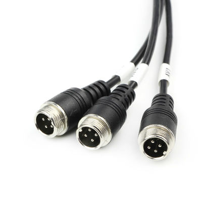 Trailer Retractable Cable 4-Pin Aviation Plug 8M Heavy Duty TPU Sheath Coiled Wire for Semi-Trailer Monitoring System