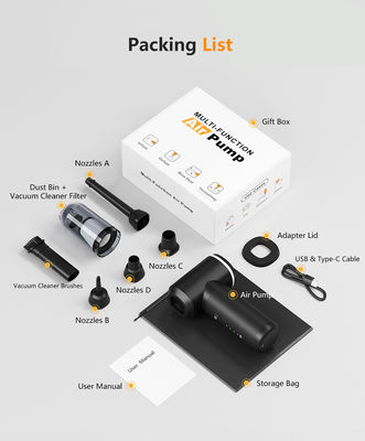 Φορητή ηλεκτρική σκούπα αυτοκινήτου 12V με καλώδιο τροφοδοσίας 16 ποδών και αξεσουάρ λεπτομερειών για το εσωτερικό του οχήματος