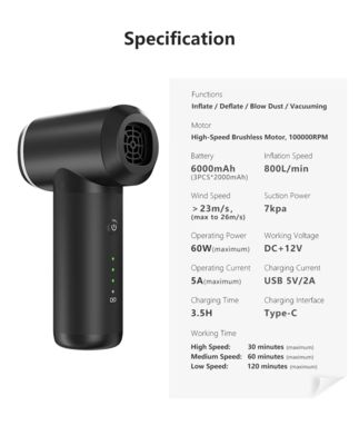 Φορητή ηλεκτρική σκούπα αυτοκινήτου 12V με καλώδιο τροφοδοσίας 16 ποδών και αξεσουάρ λεπτομερειών για το εσωτερικό του οχήματος