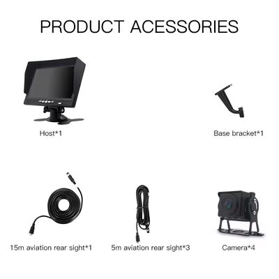 4 κανάλια DVR αυτοκινήτου Rearview Mirror Monitor με ADAS Voice Control, 1080P AHD σύστημα κάμερας για φορτηγό λεωφορείο στόλο