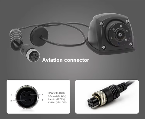 Heavy-Duty Rearview Camera with IR Night Vision and Wide Angle Lens for Vehicles