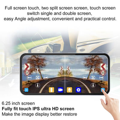 Προηγμένη κάμερα οπίσθιας θέσης AHD 1080P με σχεδιασμό Sharkfin και οθόνη 6,25 ιντσών για στάθμευση και επίγνωση τυφλού σημείου