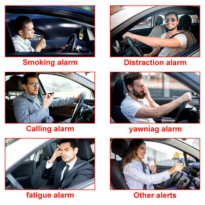 AI Smart DMS Driver Monitoring System Camera for Cars, Trucks & Vehicles - Auto Facial Recognition, Anti-Fatigue Alarm & Night Vision