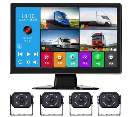 10.1 Inch 1080P Car Rear View Monitor Night Vision Reverse Camera Blind Spot Detection Dash Cam Safety Alarm System