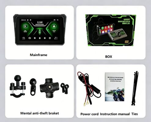 Μηχανή εγγραφής μοτοσικλέτας ασύρματο Carplay/Androidauto κινητό τηλέφωνο οχήματος οθόνη προβολής πλοήγησης